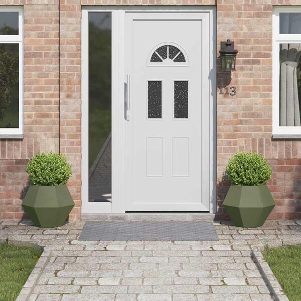 vidaXL Planter 2 pcs Olive Green 50 x 50 x 40 cm Steel