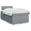 vidaXL Box Spring Bed with Mattress Light Grey 120x190 cm Fabric