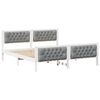 vidaXL Bed Frame Light Grey 180 x 200 cm Solid Pine Wood