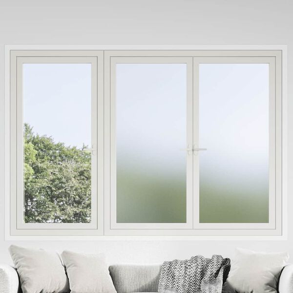 vidaXL Window Films Frosted Grey PVC