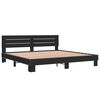 vidaXL Bed Frame without Mattress Black 180x200 cm Super King