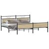 vidaXL Metal Bed Frame without Mattress Sonoma Oak 193x201 cm