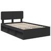 vidaXL Bed Frame with Headboard Black 120 x 190 cm Solid Pine Wood