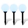 vidaXL Outdoor Pathway Lamps 3 pcs LED 20 cm with Ground Spike