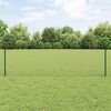 vidaXL Fence with Post Green 0.6 x 10 m Steel and PVC