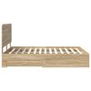 vidaXL Bed Frame with Drawer Sonoma Oak 150 x 200 cm Engineered Wood