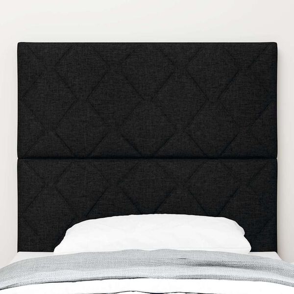 vidaXL Headboard with Headboard Black 90 cm Faux Leather