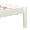 vidaXL Bed Frame without Mattress White Double Solid Wood