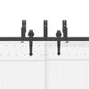 vidaXL Sliding Door Hardware Kit 305 cm Steel Black