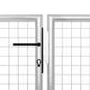 vidaXL Garden Gate Steel 400x150 cm Silver