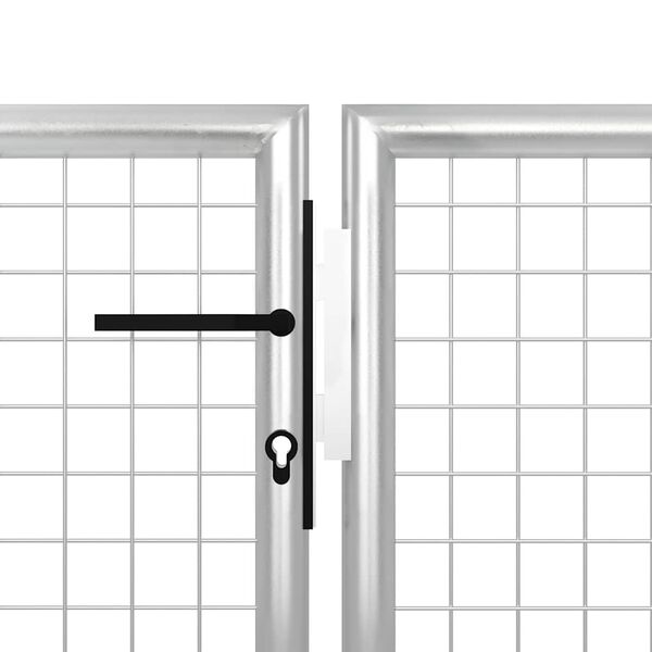 vidaXL Garden Gate Steel 400x150 cm Silver