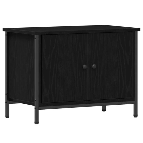 vidaXL TV Cabinet Black Oak 60 x 35 x 45 cm Engineered Wood