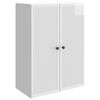 vidaXL Wall-Mounted Cabinet High Gloss White 66 x 34.5 x 90 cm
