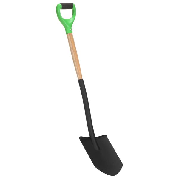 vidaXL Garden Point Shovel D Grip Steel and Hardwood