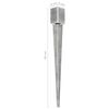 vidaXL Ground Spikes 6 pcs Silver 9x9x90 cm Galvanised Steel