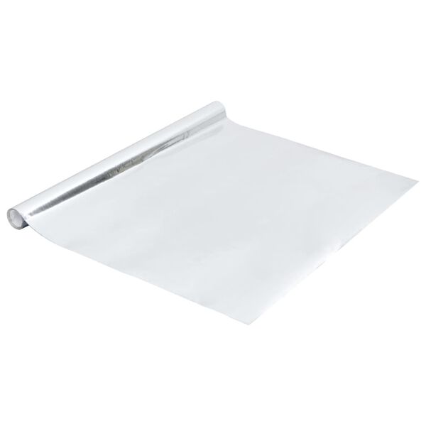 vidaXL Self-adhesive Furniture Film High Gloss Silver 500x90 cm PVC