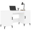 vidaXL Desk White 140x50x75 cm Engineered Wood