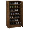 vidaXL Shoe Cabinet Smoked Oak 55x35x108 cm Engineered Wood
