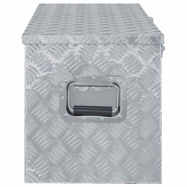 vidaXL Aluminium Box 110.5x38.5x40 cm Silver