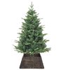 vidaXL Christmas Tree Collar Black 70 x 70 x 28 cm Water Hyacinth