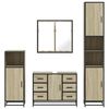 vidaXL 4&nbsp;Piece Bathroom Furniture Set&nbsp;Sonoma Oak Engineered Wood