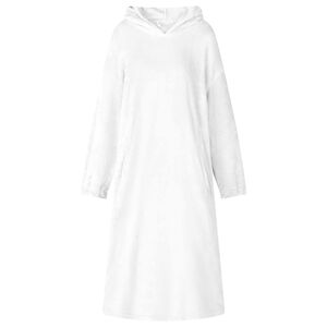 vidaXL Blanket Hoodie White S Flannel