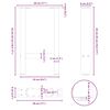 vidaXL Coffee Table Legs White 2 pcs 28x(42-43) cm Steel
