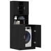 vidaXL Washing Machine Cabinet 2 pcs Black Oak 70.5 x 71.5 x 181.5 cm