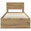 vidaXL Bed Frame Artisian Oak 100 x 200 cm Solid Pine Wood