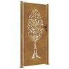 vidaXL Garden Gate 100x175 cm Corten Steel Tree Design