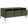 vidaXL Coffee Table Olive Green 101.5x50x43.5 cm Cold-rolled Steel