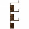 vidaXL Wall Corner Shelf Smoked Oak 45x45x147 cm Engineered Wood