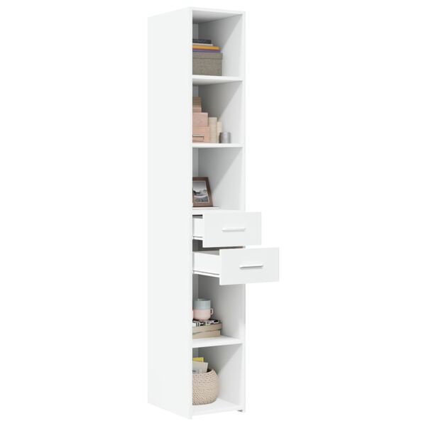 vidaXL Highboard White 30x42.5x185 cm Engineered Wood