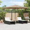 vidaXL Garden Parasol with Steel Pole Brown 388x388x248 cm