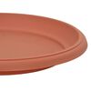 vidaXL Round Flower Tray 24 pcs Brick Red &Oslash; 19 x 2 cm Plastic