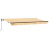 vidaXL Retractable Awning Yellow and White 350 x 200 cm