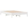 vidaXL Bed Frame without Mattress White 120x190 cm Small Double Solid Wood Pine