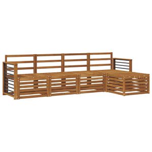 vidaXL Sofa Sets 5 pcs Natural Solid Acacia Wood