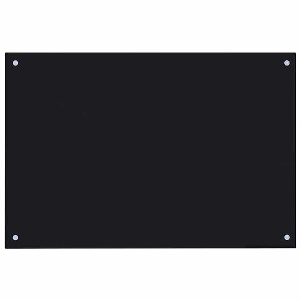 vidaXL Kitchen Backsplash 2 pcs Black 90 x 50 cm Tempered Glass