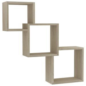 vidaXL Wall Shelf | Sonoma Oak | Engineered wood | 68 cm x 68 cm | Wall mounting