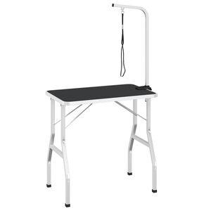 vidaXL Bath Grooming Table for Dogs Cats Pets Adjustable 1 Loop