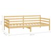 vidaXL Day Bed without Mattress Solid Wood Pine 90x200cm