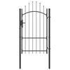 vidaXL Garden Gate WOERDEN 175 x 100 cm Steel Grey Lockable
