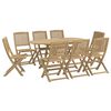 vidaXL 9 Piece Garden Dining Set Solid Wood Acacia