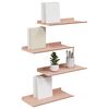 vidaXL Floating Shelf Wall-mounted 4 pcs Pink 40 x 18 x 2.5 cm Steel