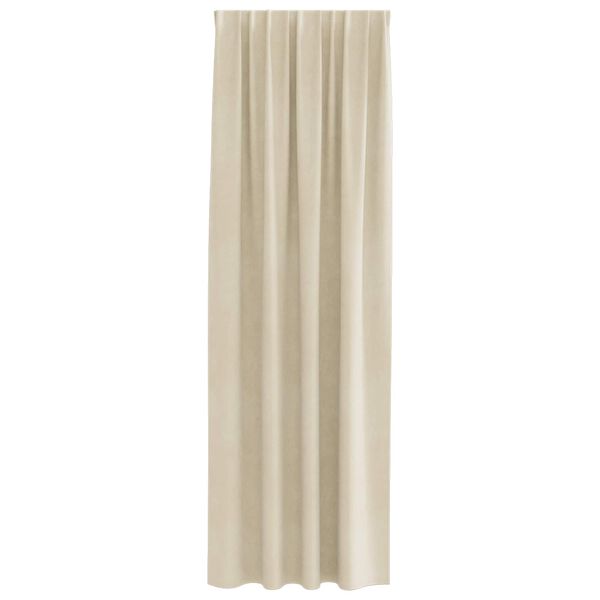vidaXL Blackout Curtains 2 pcs Cream 140 x 260 cm Velvet