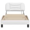 vidaXL Bed Frame with LED without Mattress "Hvar" White 80x200 cm