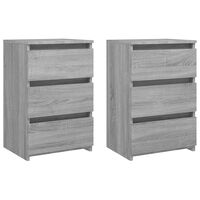 vidaXL Bed Cabinets 2 pcs Grey Sonoma 40x35x62.5 cm Engineered Wood