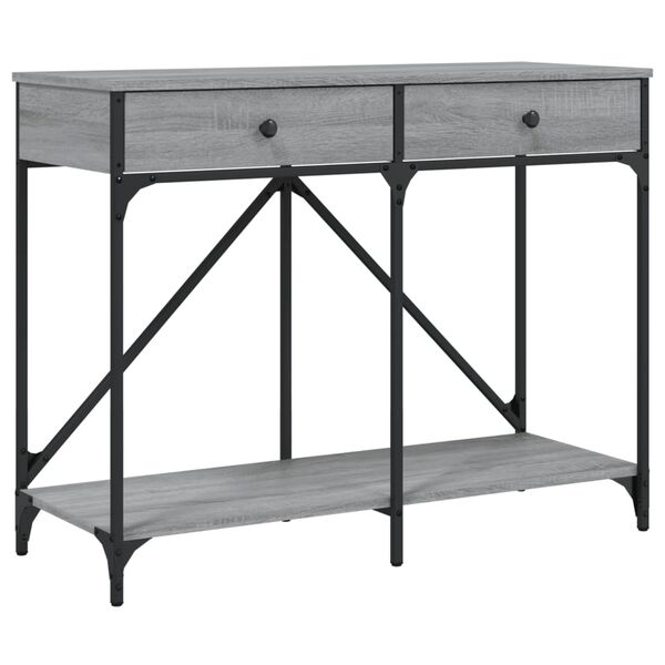 vidaXL Console Table Grey Sonoma 100x39x78.5 cm Engineered Wood