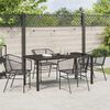 vidaXL Garden Dining Set 5 pcs Black Poly Rattan